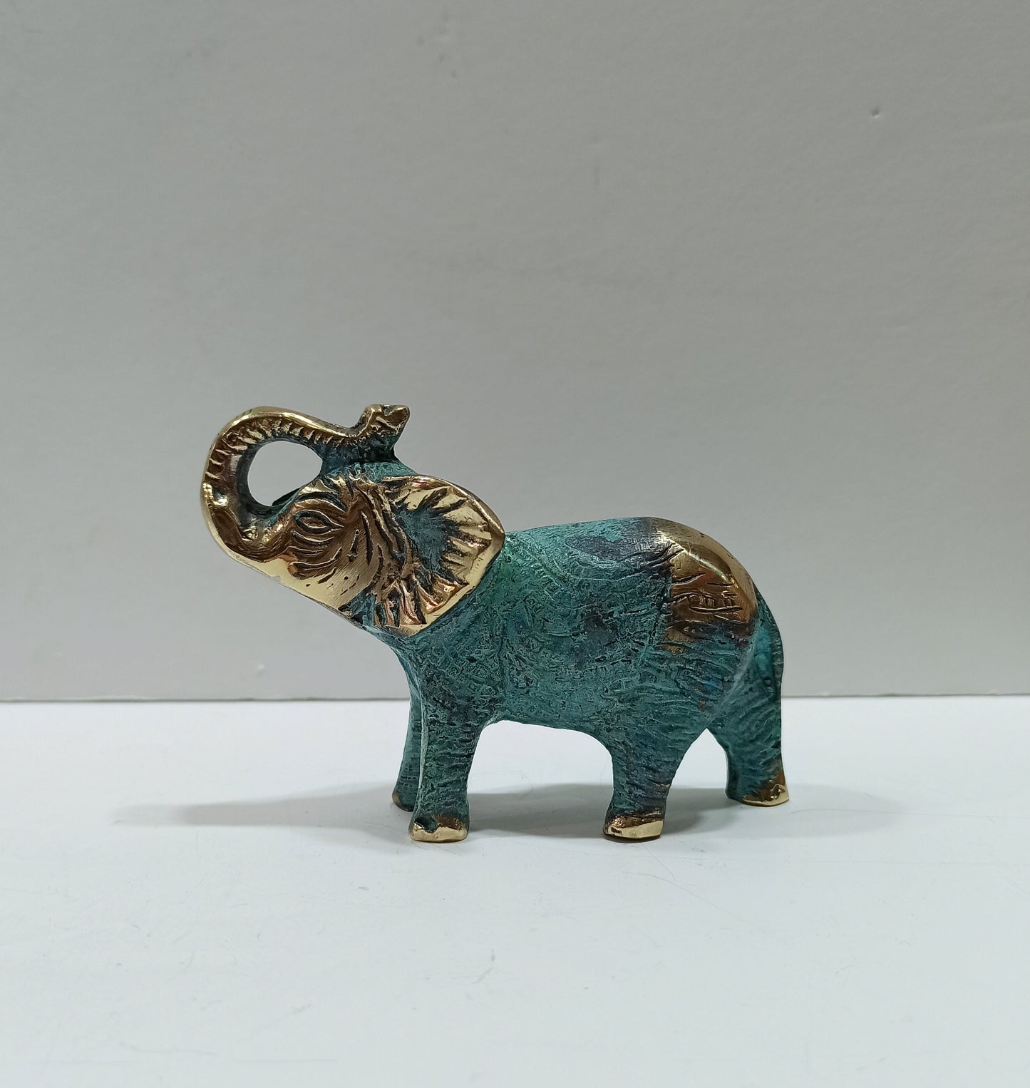 Elephant - largest living land animal - social creature - Symbol of Strength, Power and Good Luck - Pure Bronze Statue