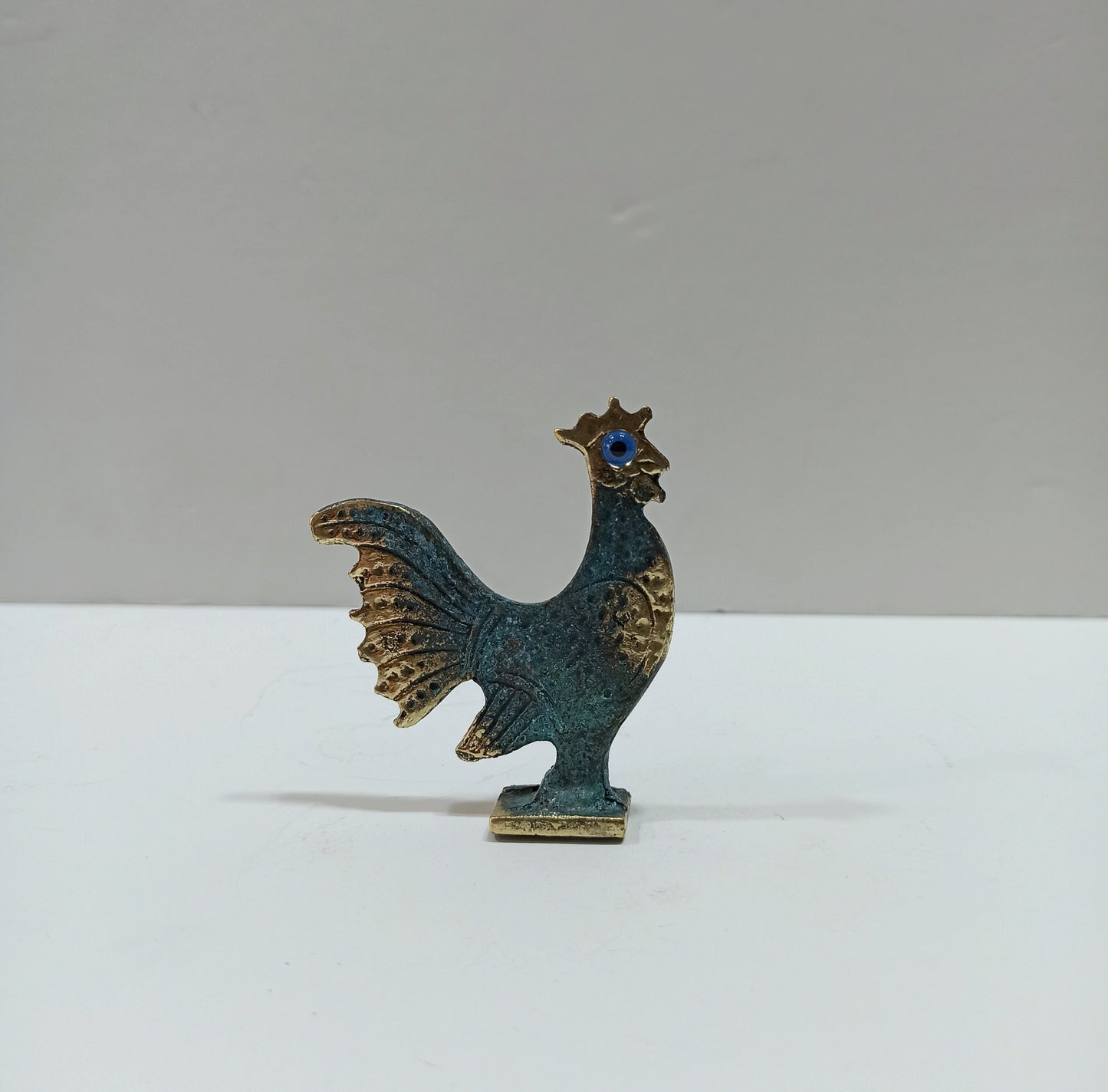 Rooster - Universal Solar Emblem - Symbol of Resurrection, Insolence, Inordinate Desire and Self-Confidence - Miniature - pure bronze