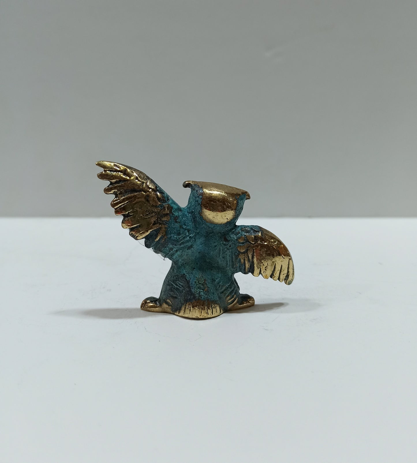 Owl of Wisdom and Intelligence - represents or accompanies Goddess Athena Minerva - Ancient Greece - pure bronze statue