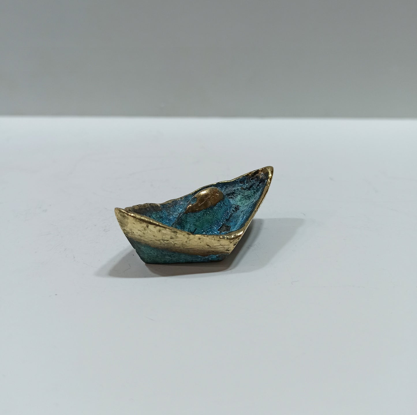 Traditional Greek Boat - Varka - Passenger and Fishing Vessel - pure Bronze Sculpture