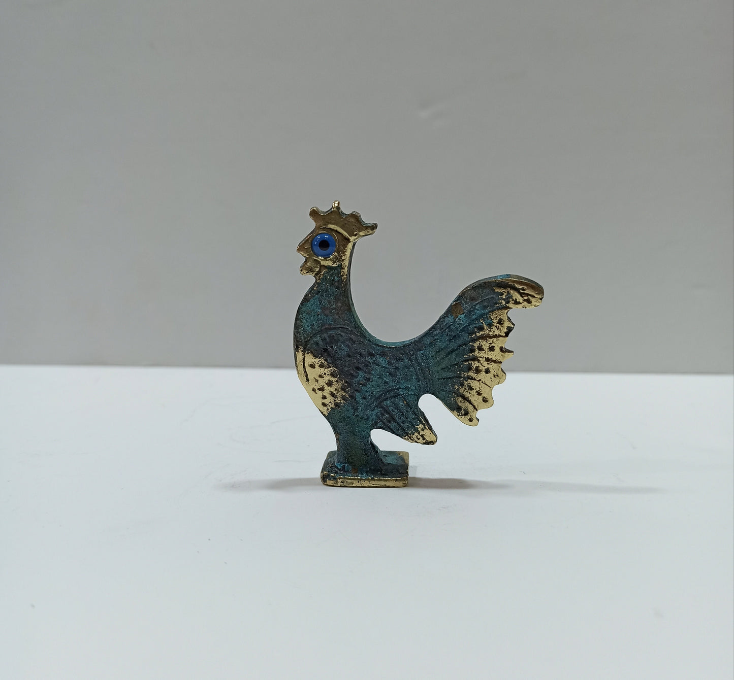 Rooster - Universal Solar Emblem - Symbol of Resurrection, Insolence, Inordinate Desire and Self-Confidence - Miniature - pure bronze