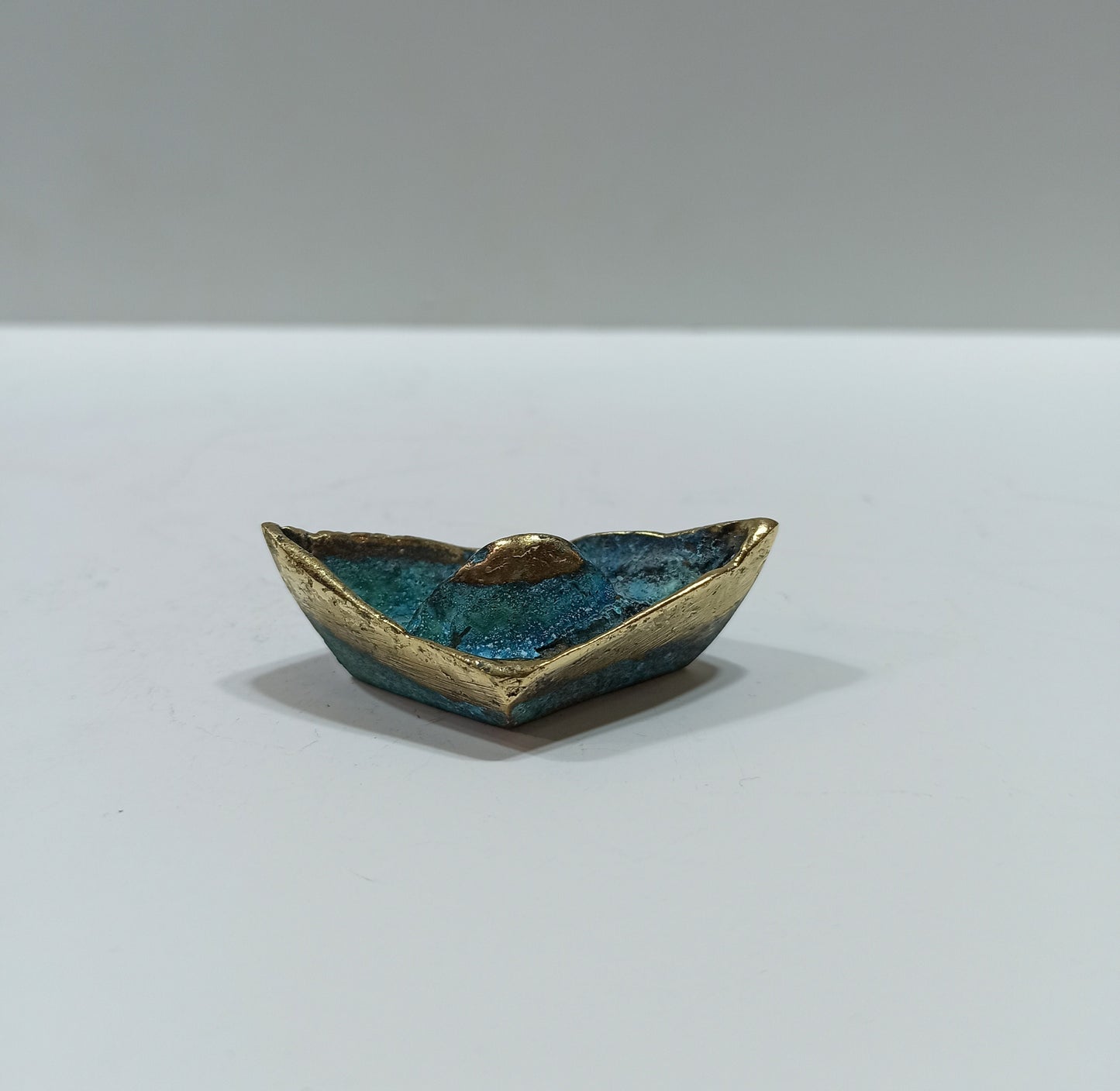 Traditional Greek Boat - Varka - Passenger and Fishing Vessel - pure Bronze Sculpture
