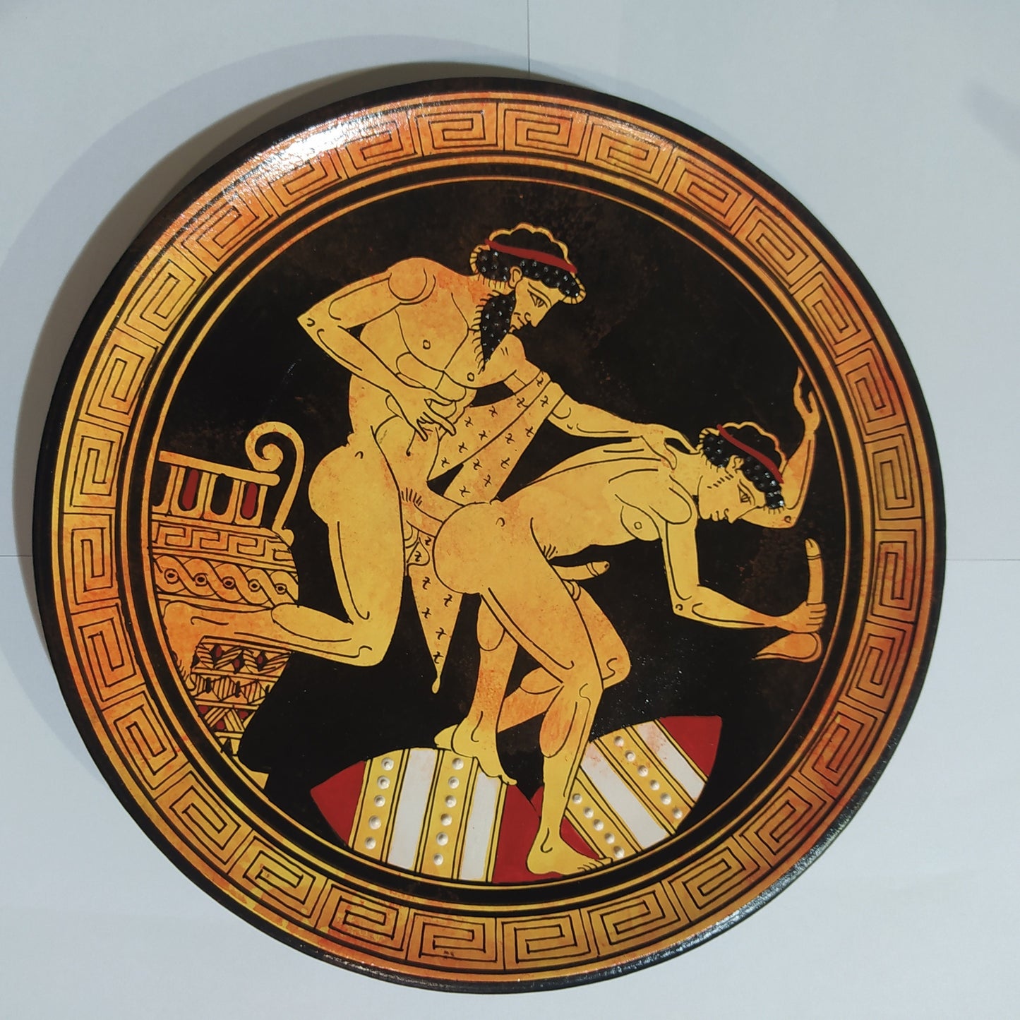 Homoerotic Scene between Two Males - Athens - Continue to share your heart with people even if it has been broken - Handmade in Greece