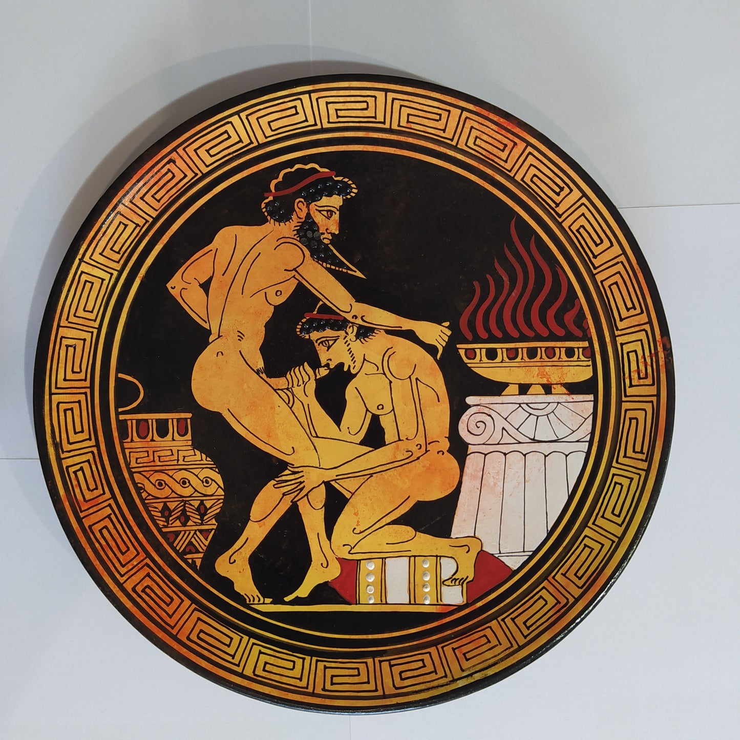 Homoerotic Scene between Two Males - Athens, 450 BC - You know it's love when all you want is that person to be happy - Handmade in Greece