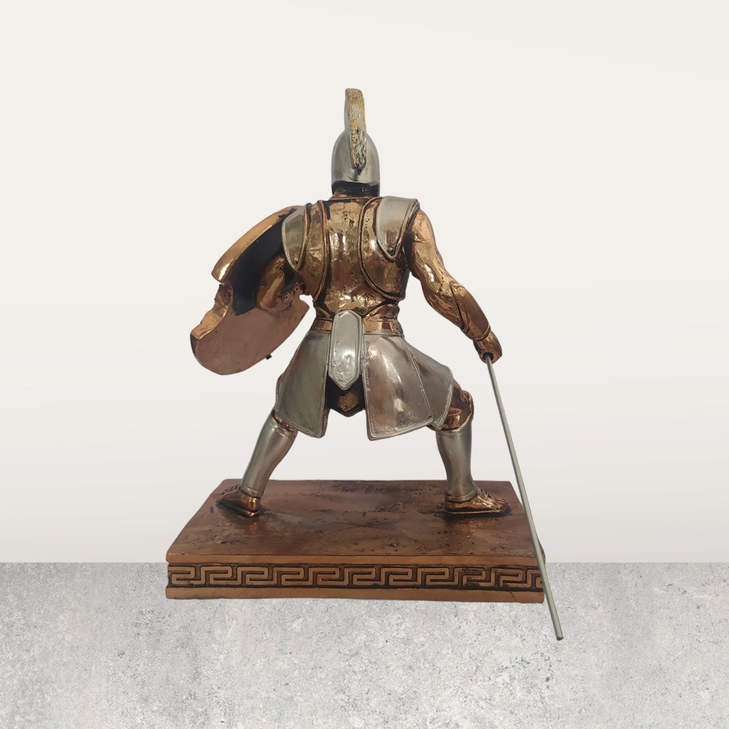 Achilles  Achilleus - King of the Myrmidons - Greek Hero - Son of Thetis and Peleus - Trojan War - Homer's Iliad  - Copper Plated Alabaster