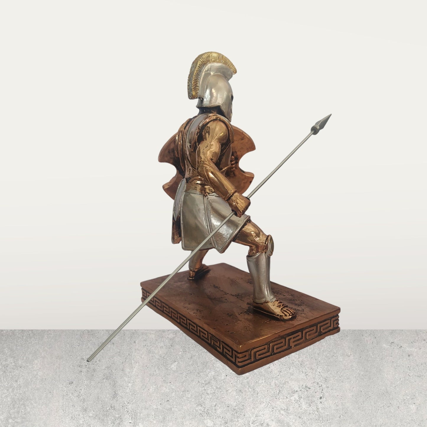 Achilles  Achilleus - King of the Myrmidons - Greek Hero - Son of Thetis and Peleus - Trojan War - Homer's Iliad  - Copper Plated Alabaster
