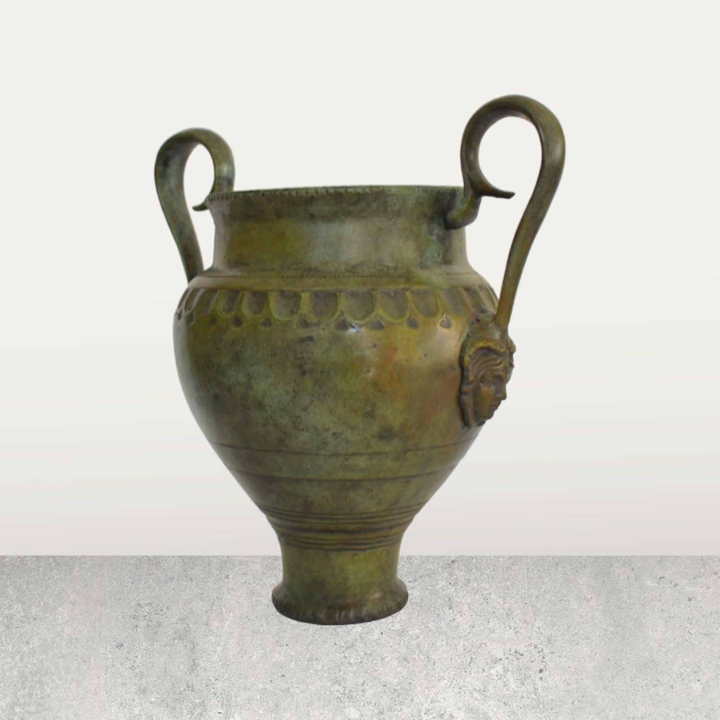 Ancient Greek Vessel - Museum Replica - pure Bronze Sculpture