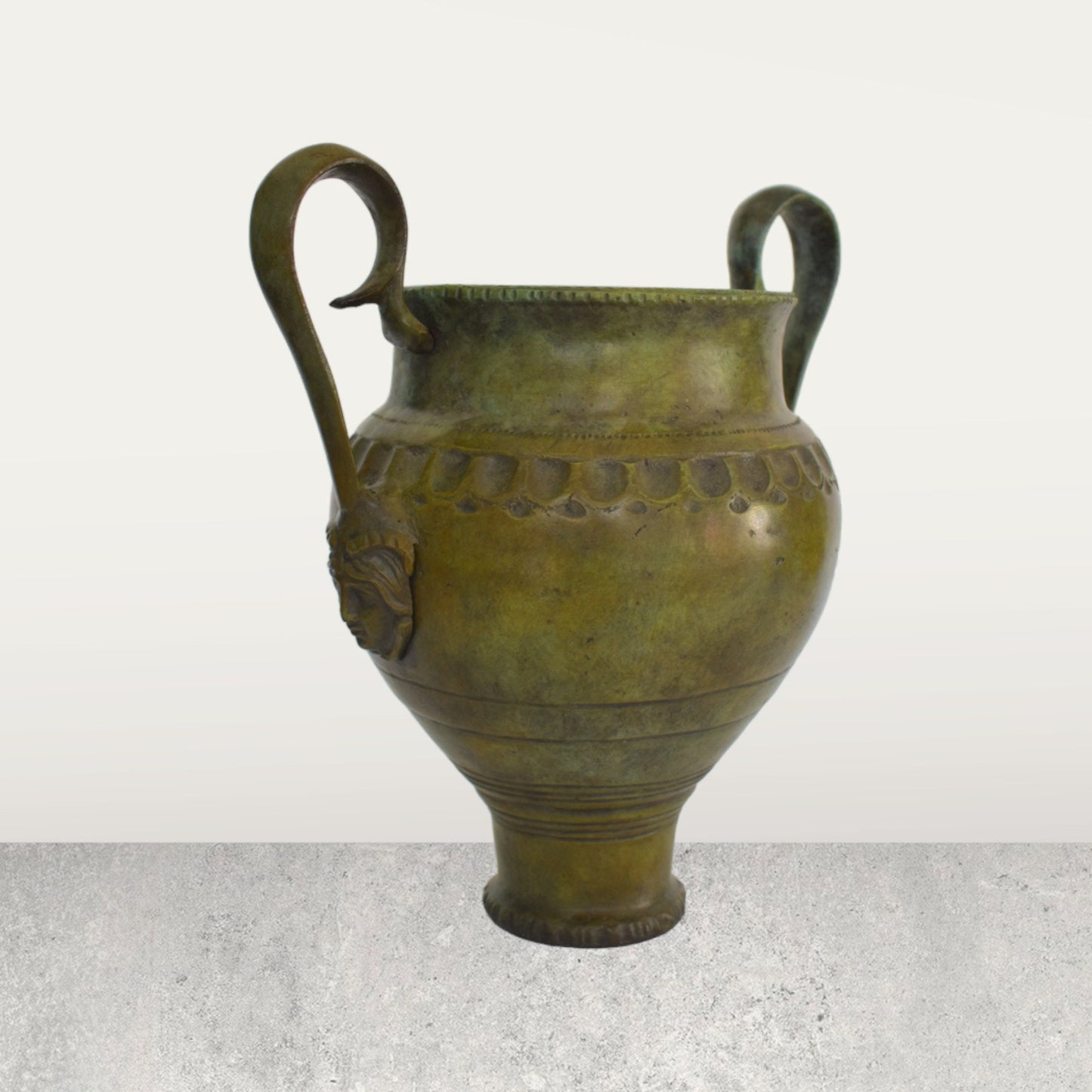 Ancient Greek Vessel - Museum Replica - pure Bronze Sculpture