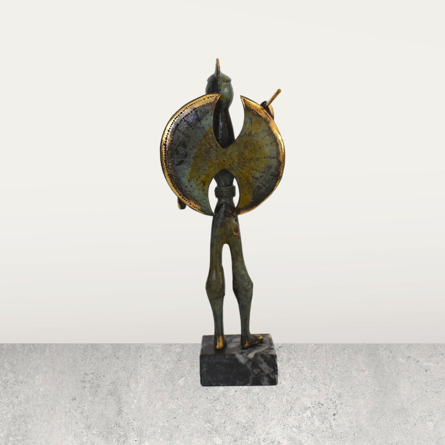 Warrior figurine - Karditsa - Thessaloniki - 700 BC - National Archaeological Museum of Athens - Reproduction - pure bronze statue