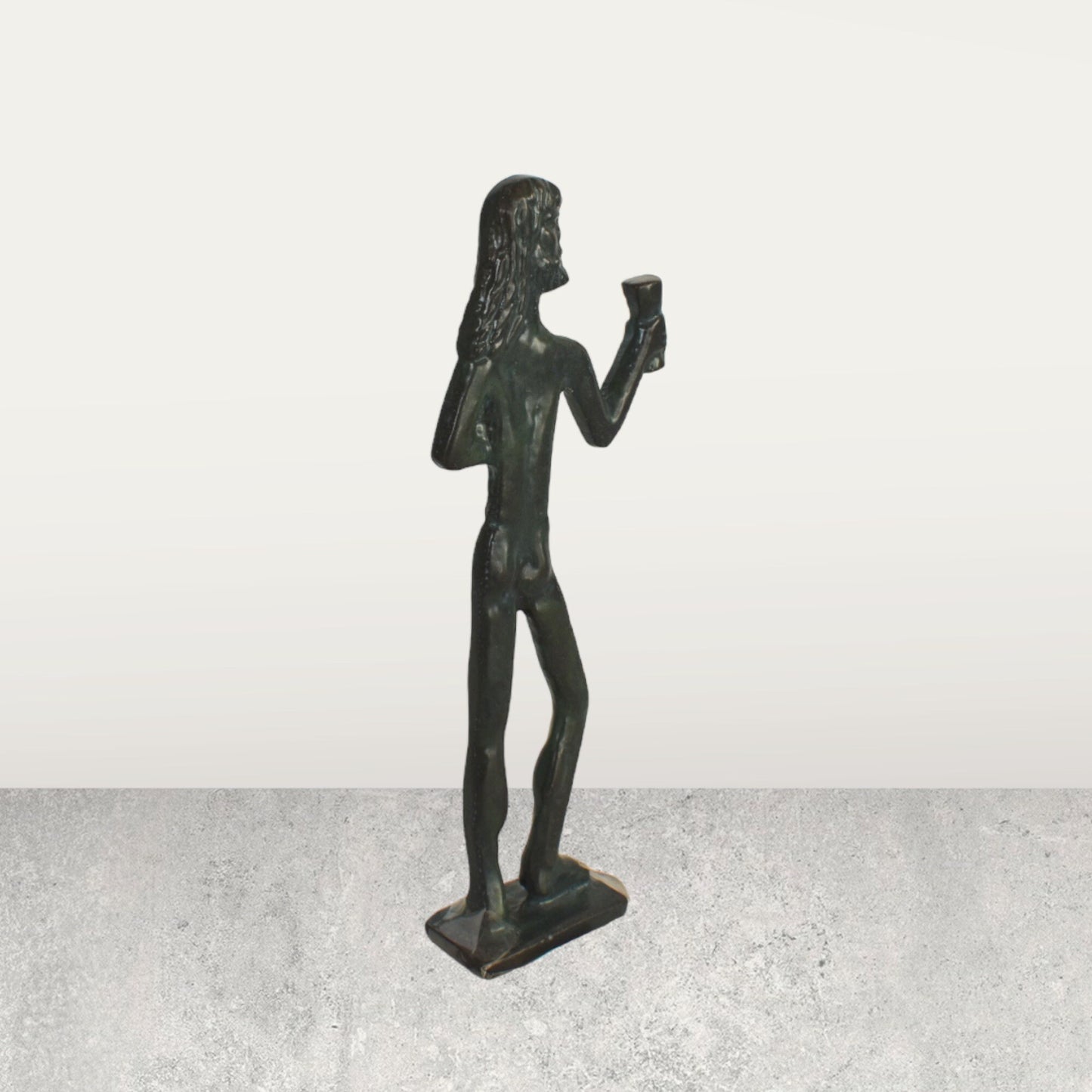 Asclepius - Ancient Greek God of Medicine and Doctors - Rod Symbol - Father of Hygeia, Iaso, Panacea, Aegle - pure bronze statue