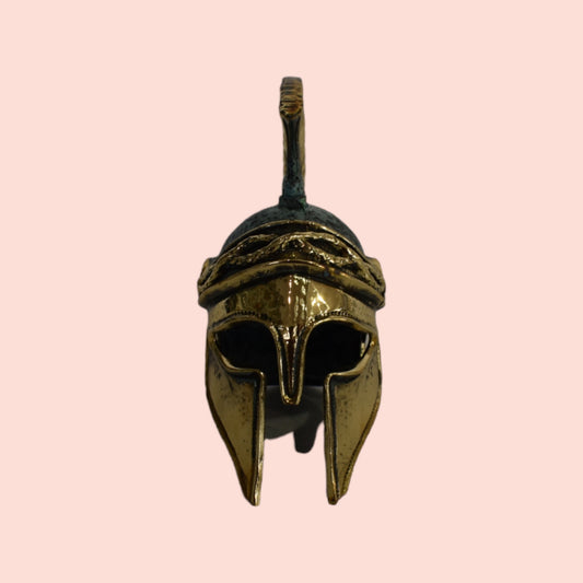 Ancient Greek Spartan Corinthian Helmet - Associated with the great heroes of Ancient Greece - pure bronze statue