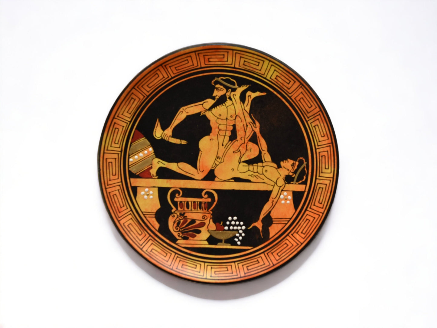 Homoerotic Scene between Two Males - Athens, 450 BC - Where there is great love, there are always miracles - Ceramic - Handmade in Greece