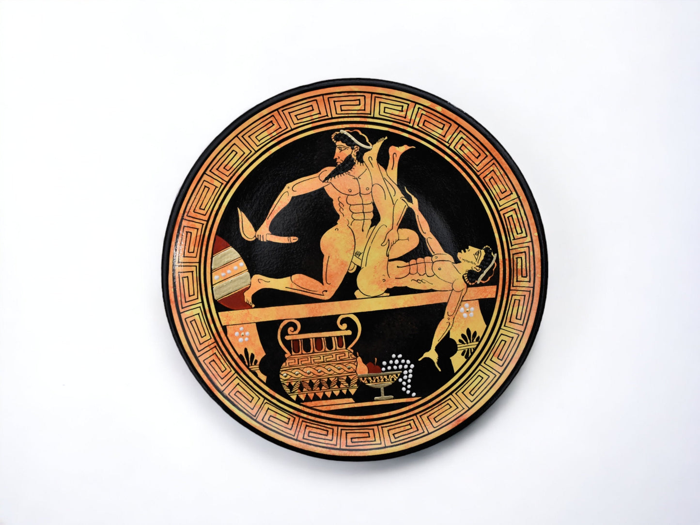 Homoerotic Scene between Two Males - Athens, 450 BC - Where we love is home, home that our feet may leave, but not our hearts - Handmade