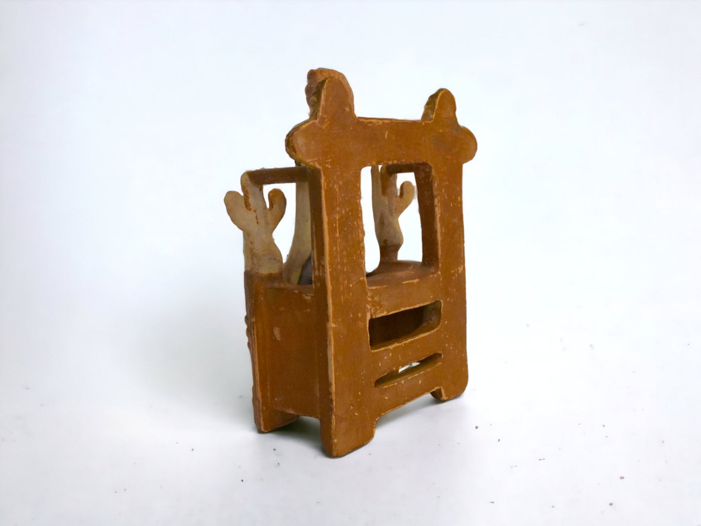 Woman on Throne - Idol from Boeotia - 400 BC - Museum Reproduction - Ceramic Artifact