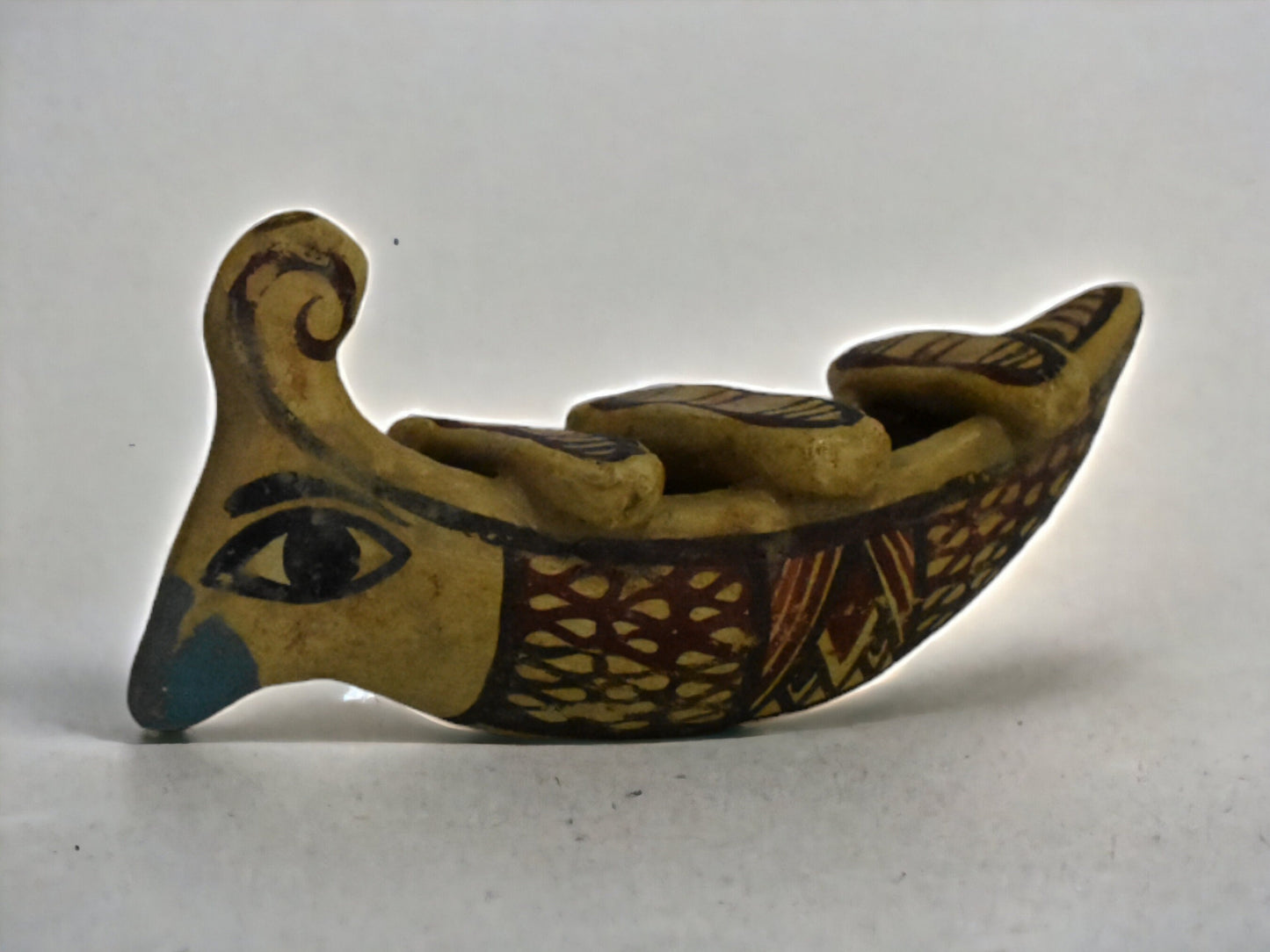 Terracotta model of a Boat - Cyprus - ca 700 BC - Apotropaic Eye, Symbol of Protection - Museum Reproduction - Ceramic Artifact