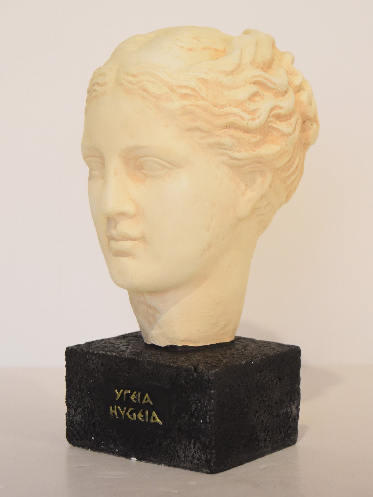 Hygieia - Greek Goddess of Health, Cleanliness and Hygiene - Museum Reproduction - Head Bust - Casting Stone