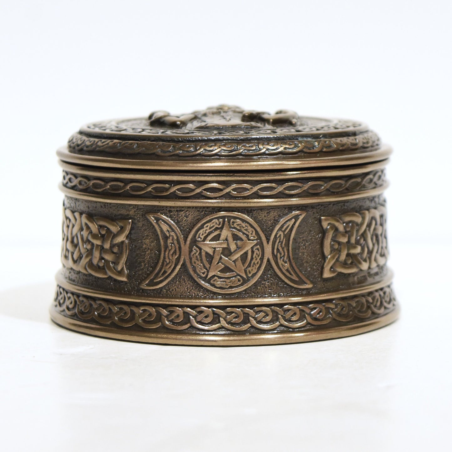 Hecate Hekate - Jewelry Box - Ancient Greek Goddess of Magic, Witchcraft, the Night, Moon, Ghosts and Necromancy- Cold Cast Bronze Resin