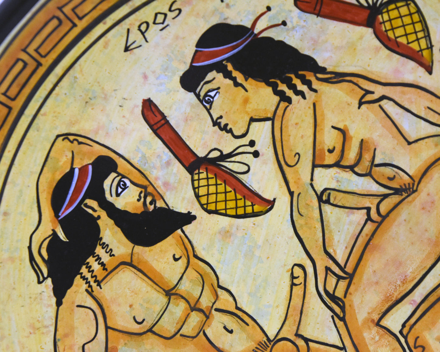 Homoerotic Scene between Three Males - Love is that condition in which the happiness of another person is essential to your own - Handmade