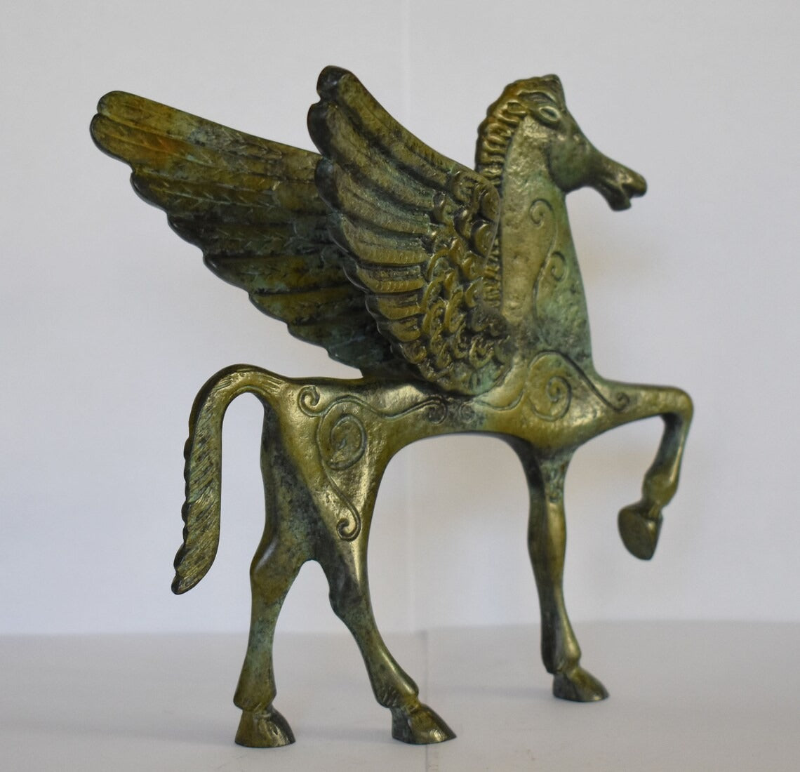 Pegasus - the Mythical Winged Horse - Symbol of Divine and Inspiration- Bellerophon and Perseus - Pure Bronze Sculpture