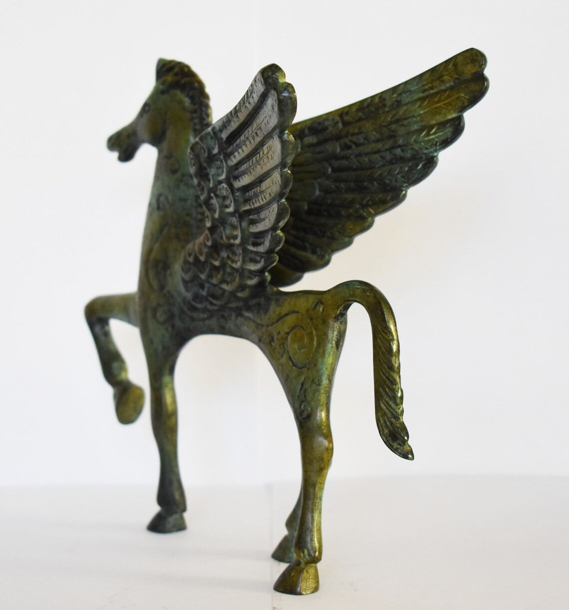 Pegasus - the Mythical Winged Horse - Symbol of Divine and Inspiration- Bellerophon and Perseus - Pure Bronze Sculpture