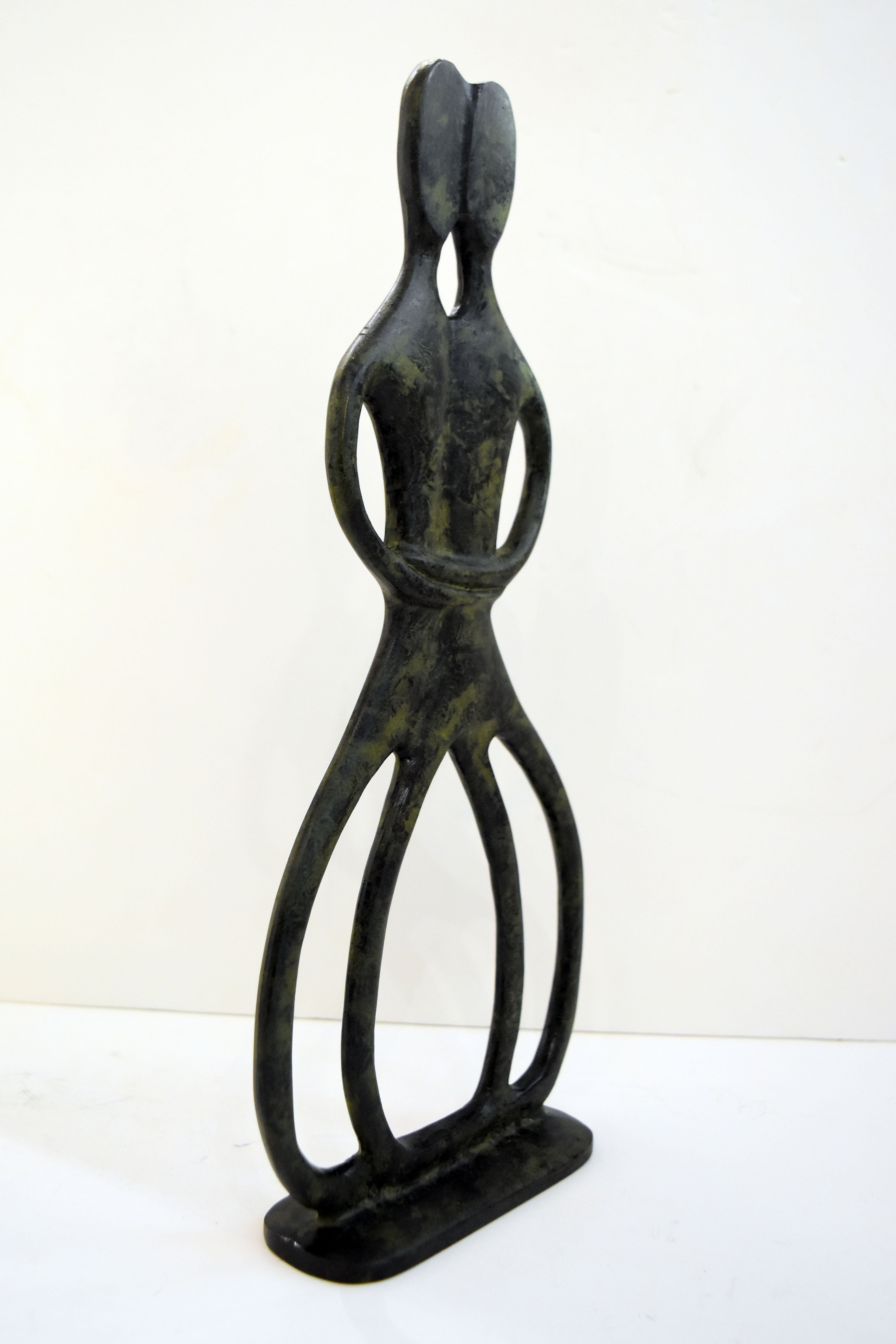 Cycladic Couple - Embrace each other - Inloved - Devotion - pure bronze  statue