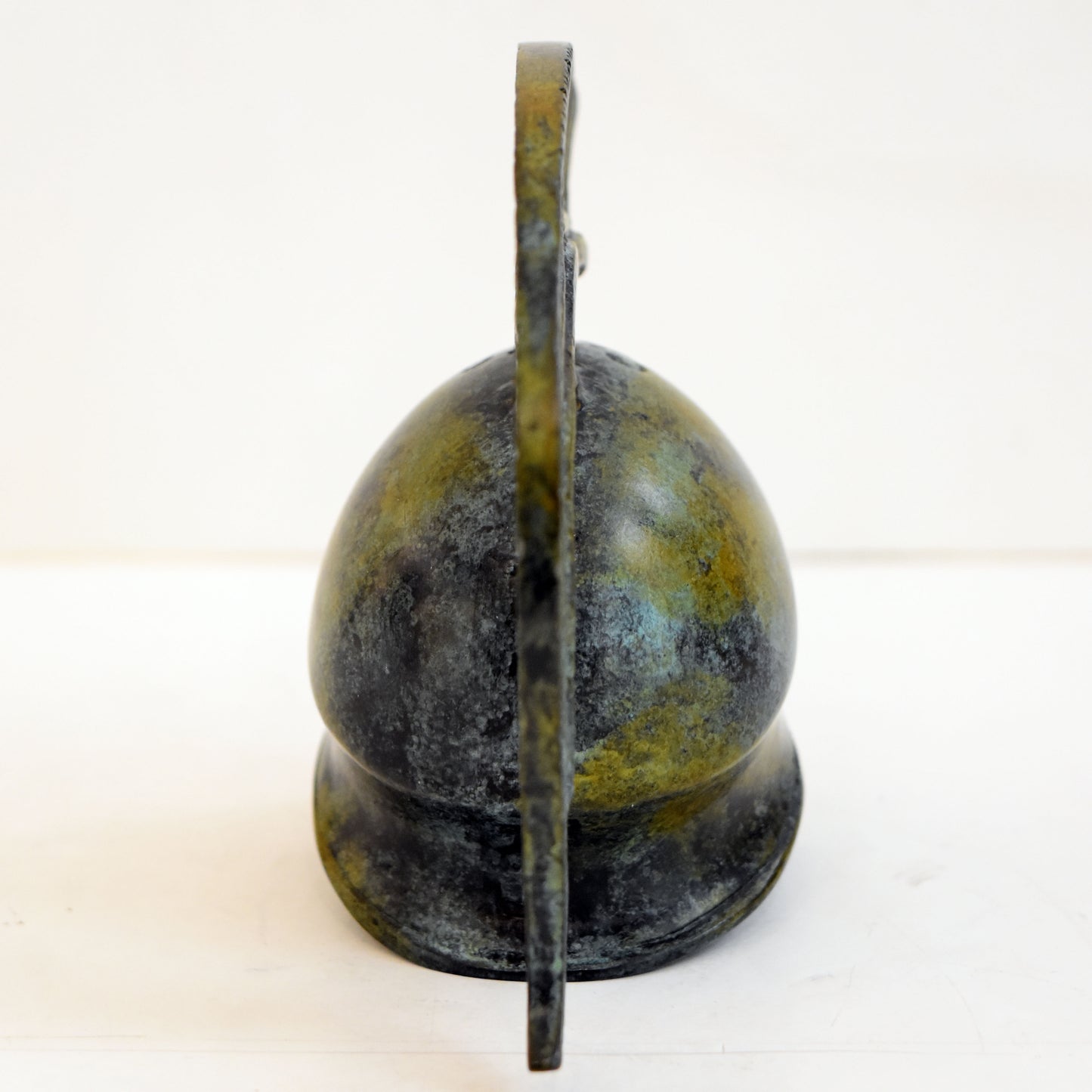 Ancient Greek Spartan Corinthian Helmet - Classic Period - Pure Bronze Statue