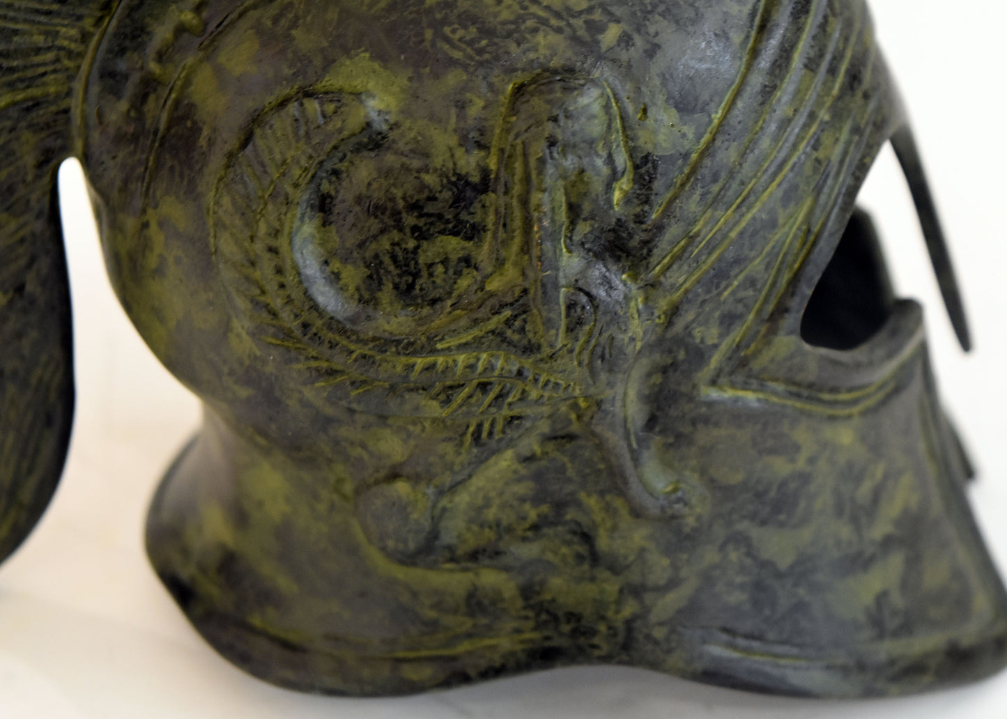 Ancient Greek Spartan Corinthian Helmet - Classic Period - Pure Bronze Statue