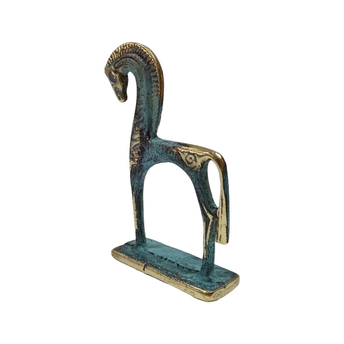 Ancient Greek Horse - Athens, Attica - 500 BC - pure Bronze Sculpture - Symbol of Wealth and Prosperity