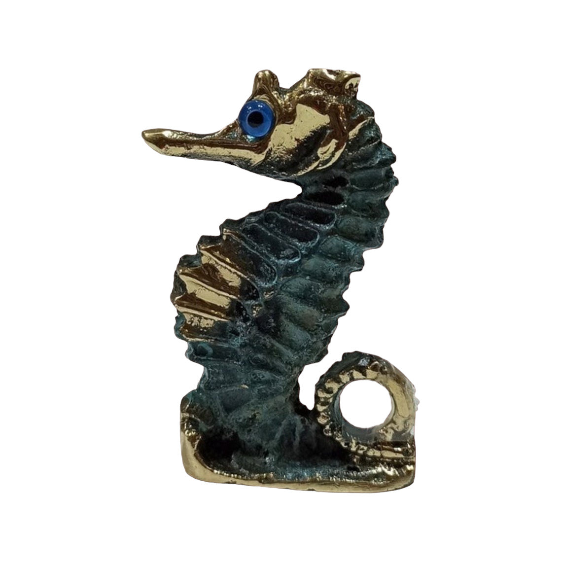 Hippocampus Seahorse Miniature - Symbol of God Poseidon Neptune - Power, Water, Helpfulness, Bravery - pure Bronze Sculpture