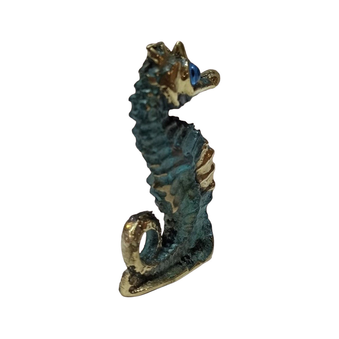 Hippocampus Seahorse Miniature - Symbol of God Poseidon Neptune - Power, Water, Helpfulness, Bravery - pure Bronze Sculpture