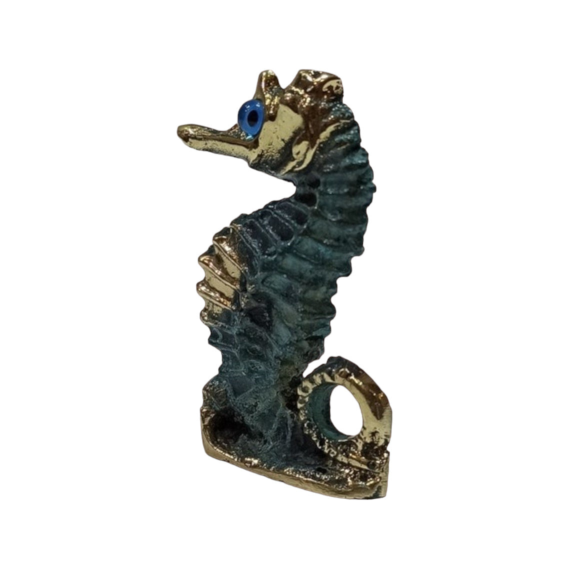 Hippocampus Seahorse Miniature - Symbol of God Poseidon Neptune - Power, Water, Helpfulness, Bravery - pure Bronze Sculpture