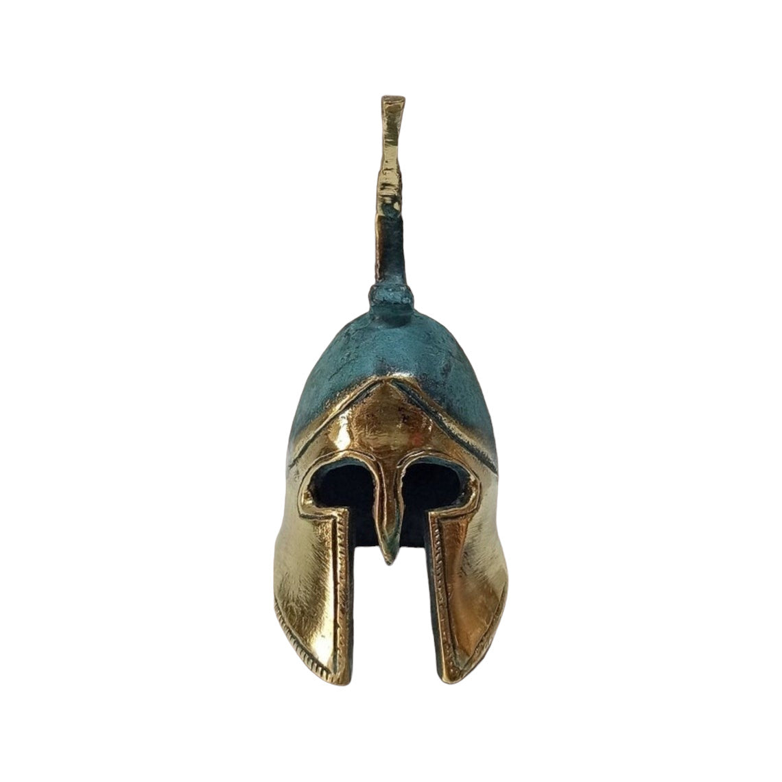 Ancient Greek Spartan Corinthian Helmet - Pure Bronze Statue