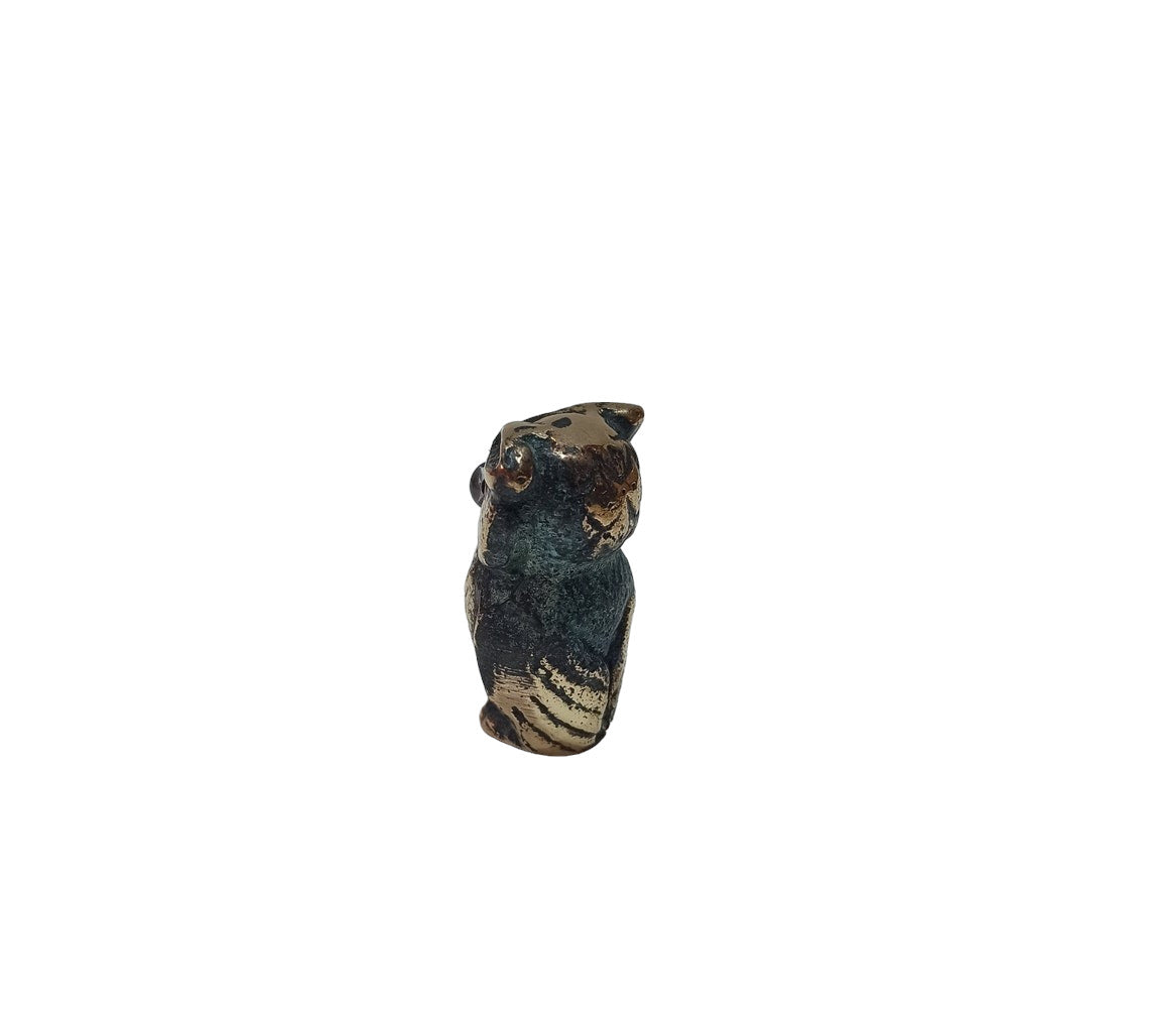 Owl of Wisdom and Intelligence - Symbol of Goddess Athena Minerva - Ancient Greece - pure bronze statue