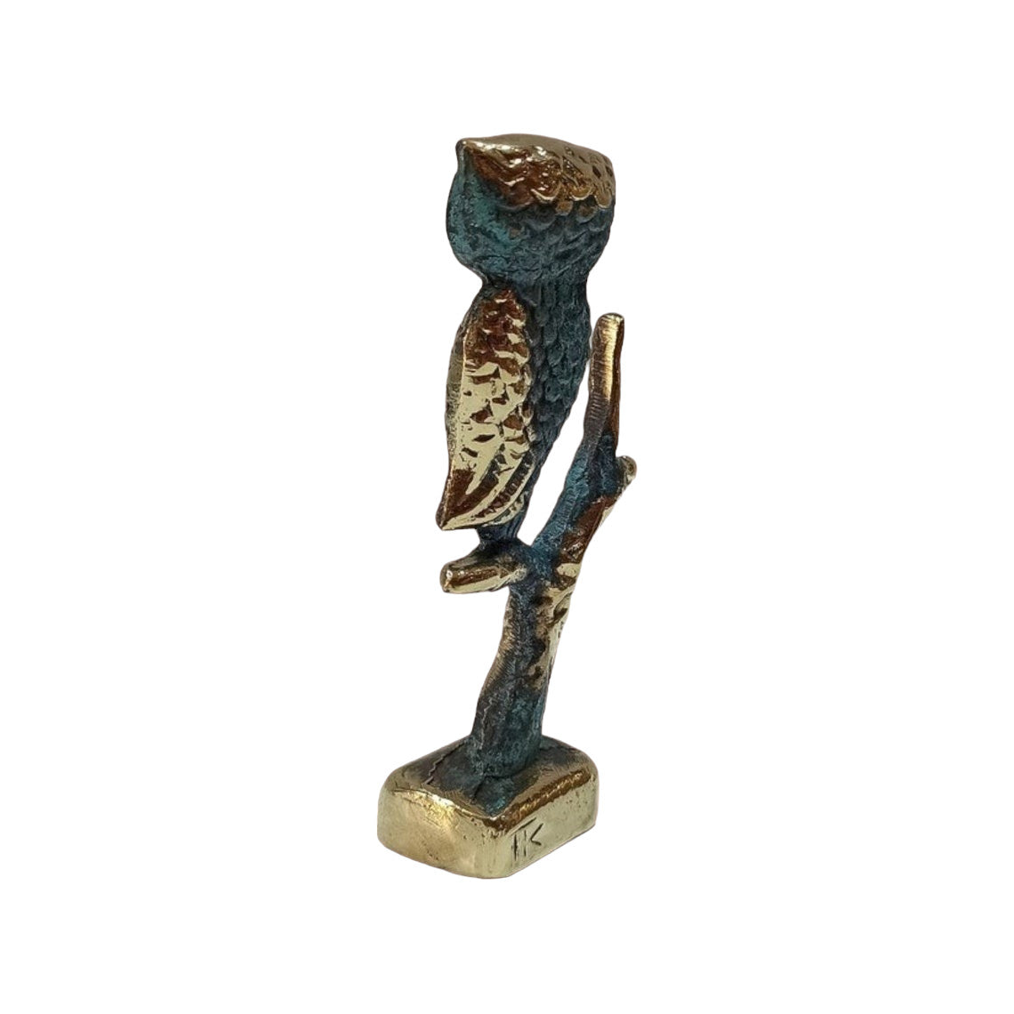 Owl of Wisdom and Intelligence - Symbol of Goddess Athena Minerva - Ancient Greece - pure bronze statue