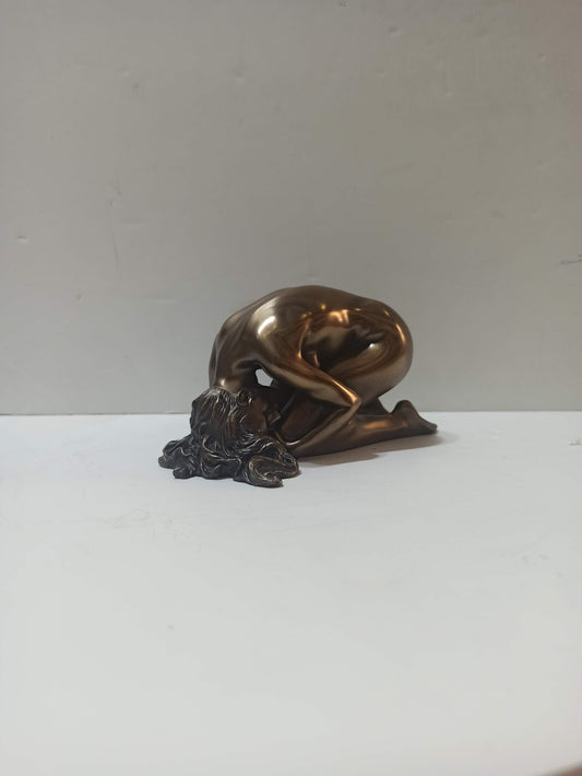 Naked Female Statue - Erotic Art - Sexy Pose - Beautiful Woman - Hot Body - Desire and Love - Cold Cast Bronze Resin