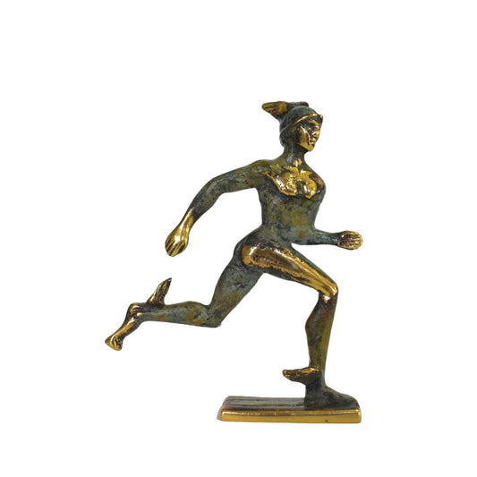 Hermes Mercury - Greek Roman God of Travelers, Athletes, Shepherds, Commerce - Psychopomp and divine messenger - pure bronze  statue