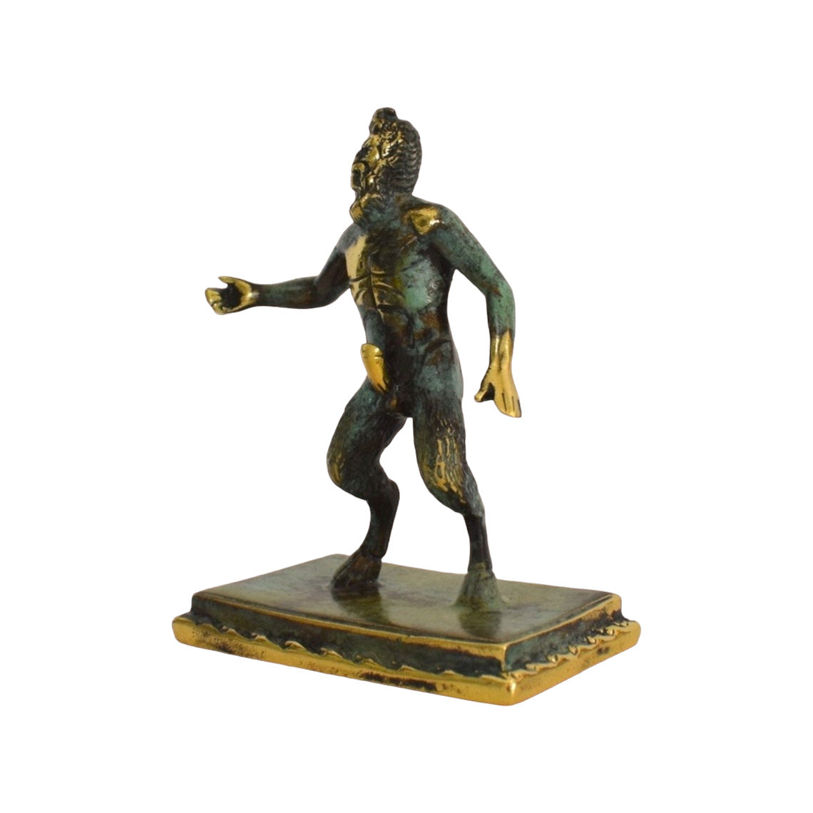 Pan - Ancient Greek god of the Wild,Shepherds and Flocks, Nature of Mountain Wilds,Rustic Music,Companion of Nymphs - pure bronze  statue