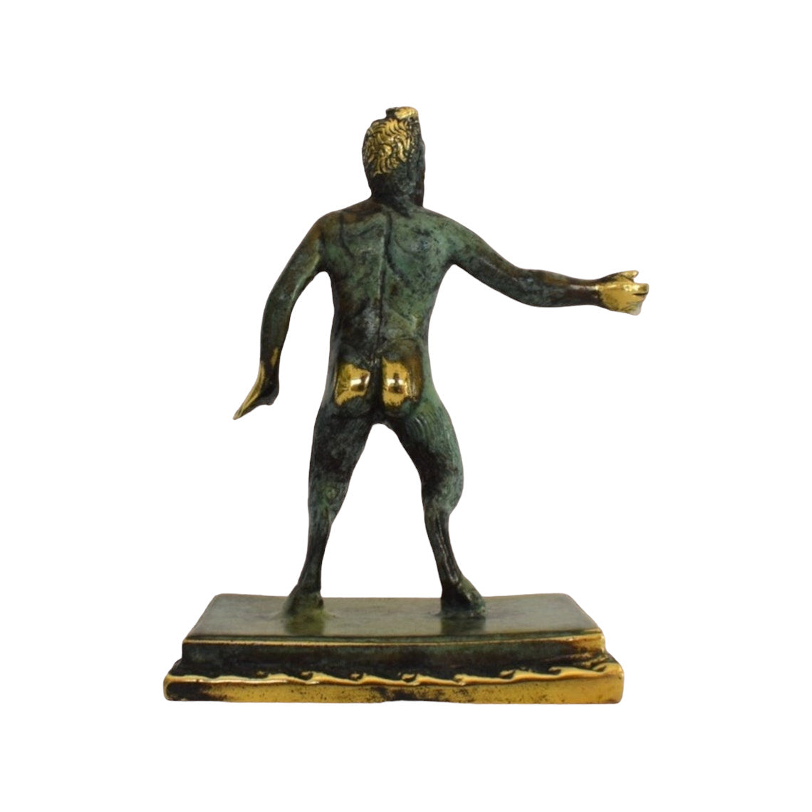 Pan - Ancient Greek god of the Wild,Shepherds and Flocks, Nature of Mountain Wilds,Rustic Music,Companion of Nymphs - pure bronze  statue