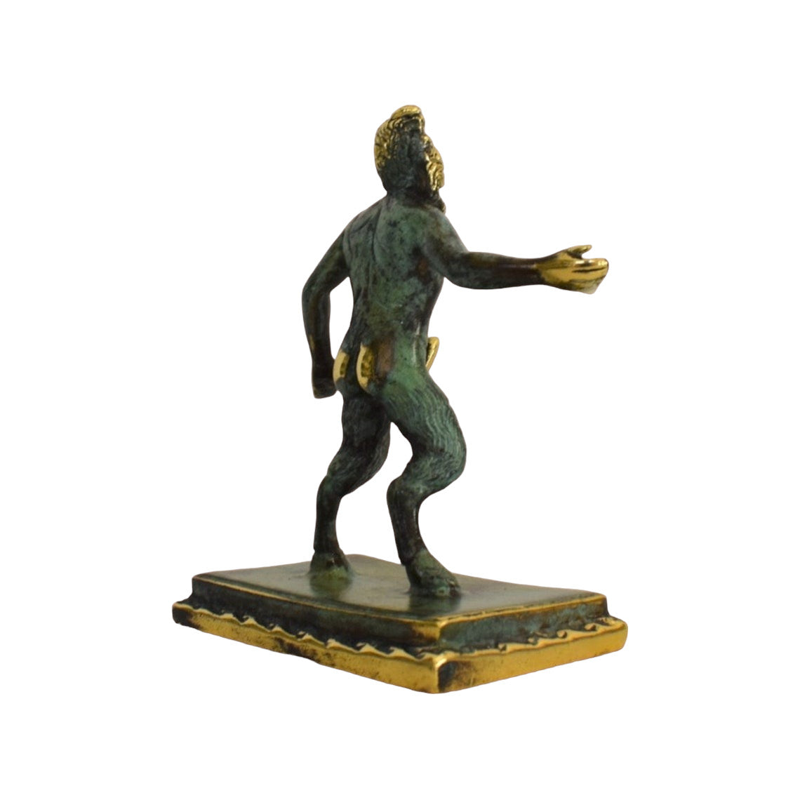 Pan - Ancient Greek god of the Wild,Shepherds and Flocks, Nature of Mountain Wilds,Rustic Music,Companion of Nymphs - pure bronze  statue