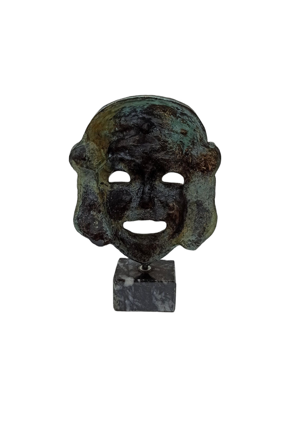 Comedy Mask - Ancient Greece - Drama - Decorative - Necessary Device for the Art of Theater - pure bronze statue