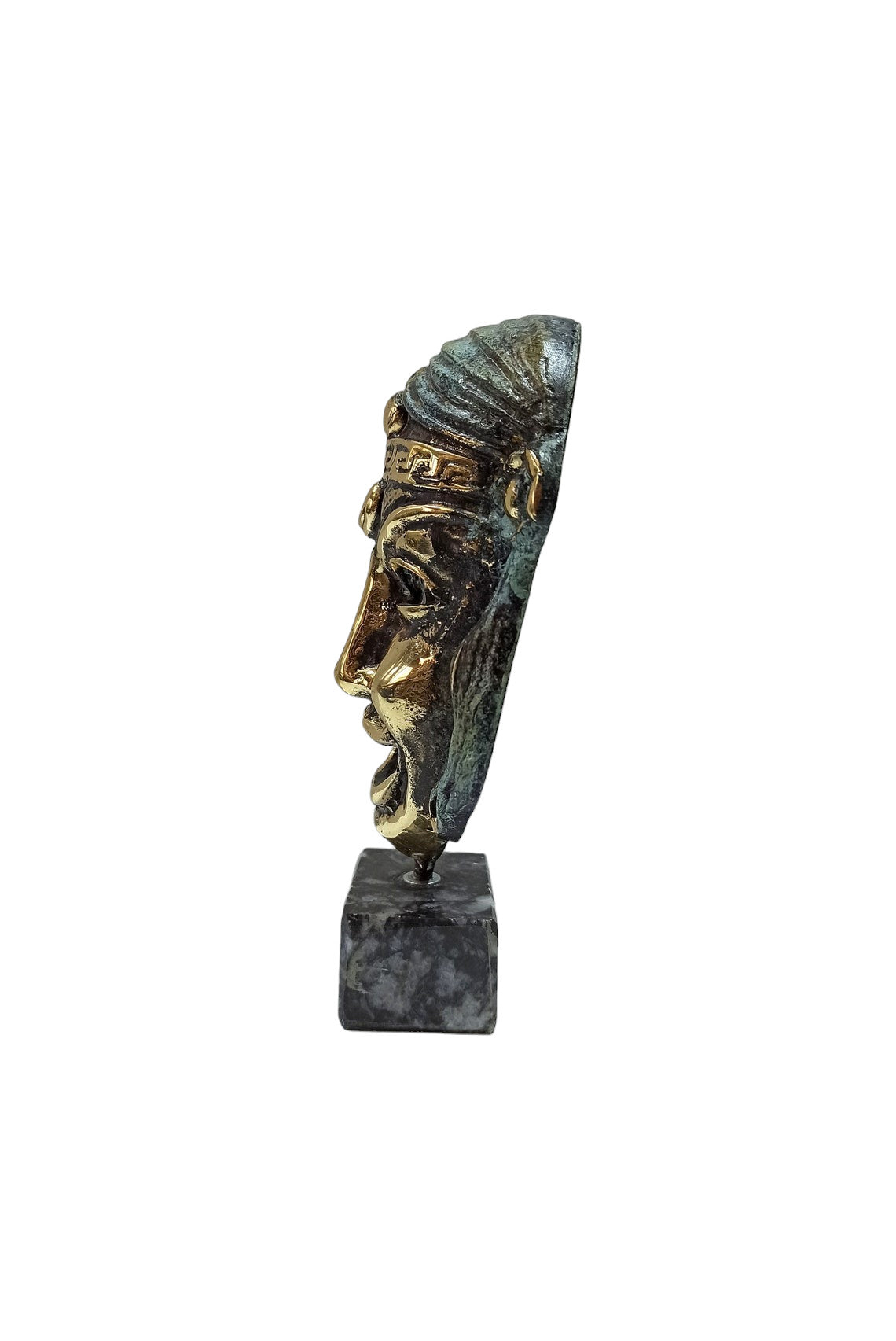 Comedy Mask - Ancient Greece - Drama - Decorative - Necessary Device for the Art of Theater - pure bronze statue