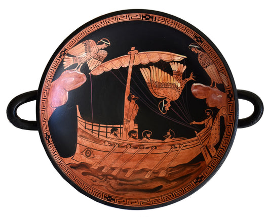 Odysseus Passing The Sirens - Red Figure Small Kylix Vase by Siren Painter - British Museum , from Homer Odyssey