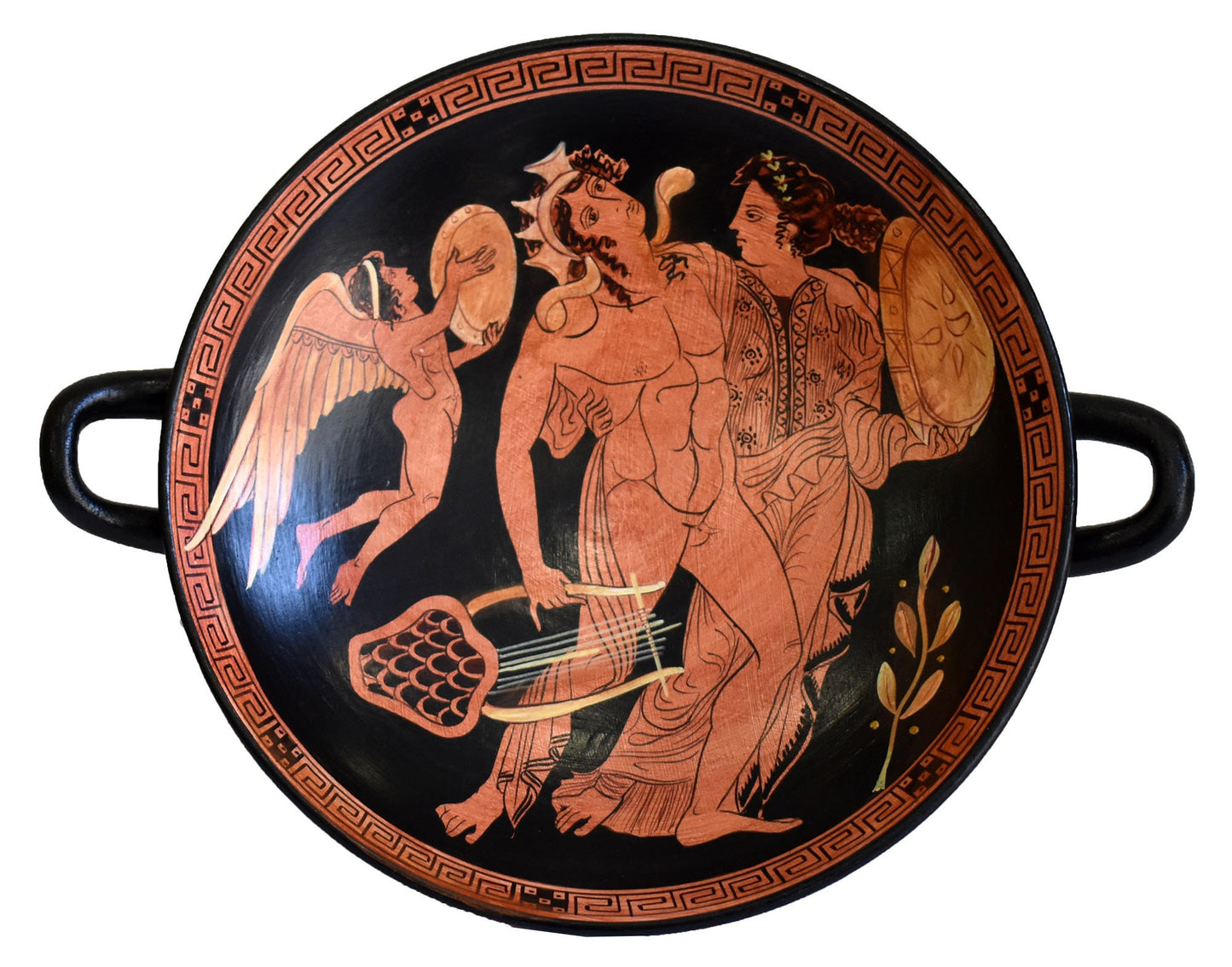 Revel of Dionysus and Ariadne - Eros - Small Red Figure Kylix Vase - 390 BC - The Meleager Painter - British Museum - Replica