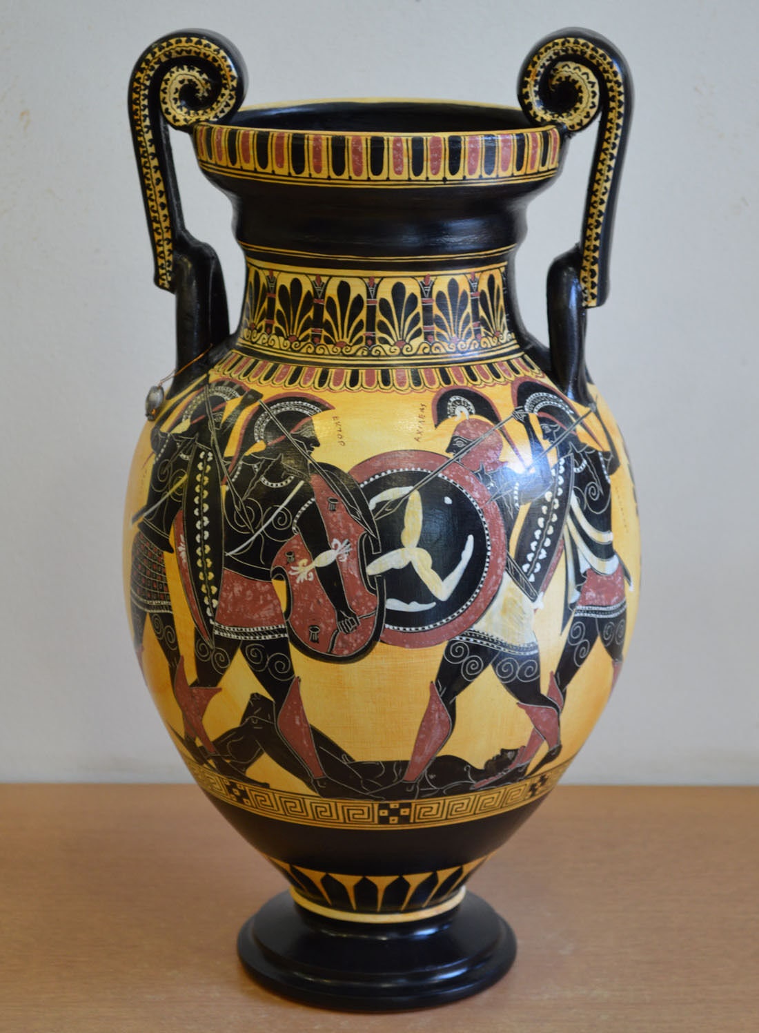 Trojan War - Homer's Iliad - Achilles Hector Menelaos Paris - Amphora Vase - 550 BC - National Athens Museum -Reproduction