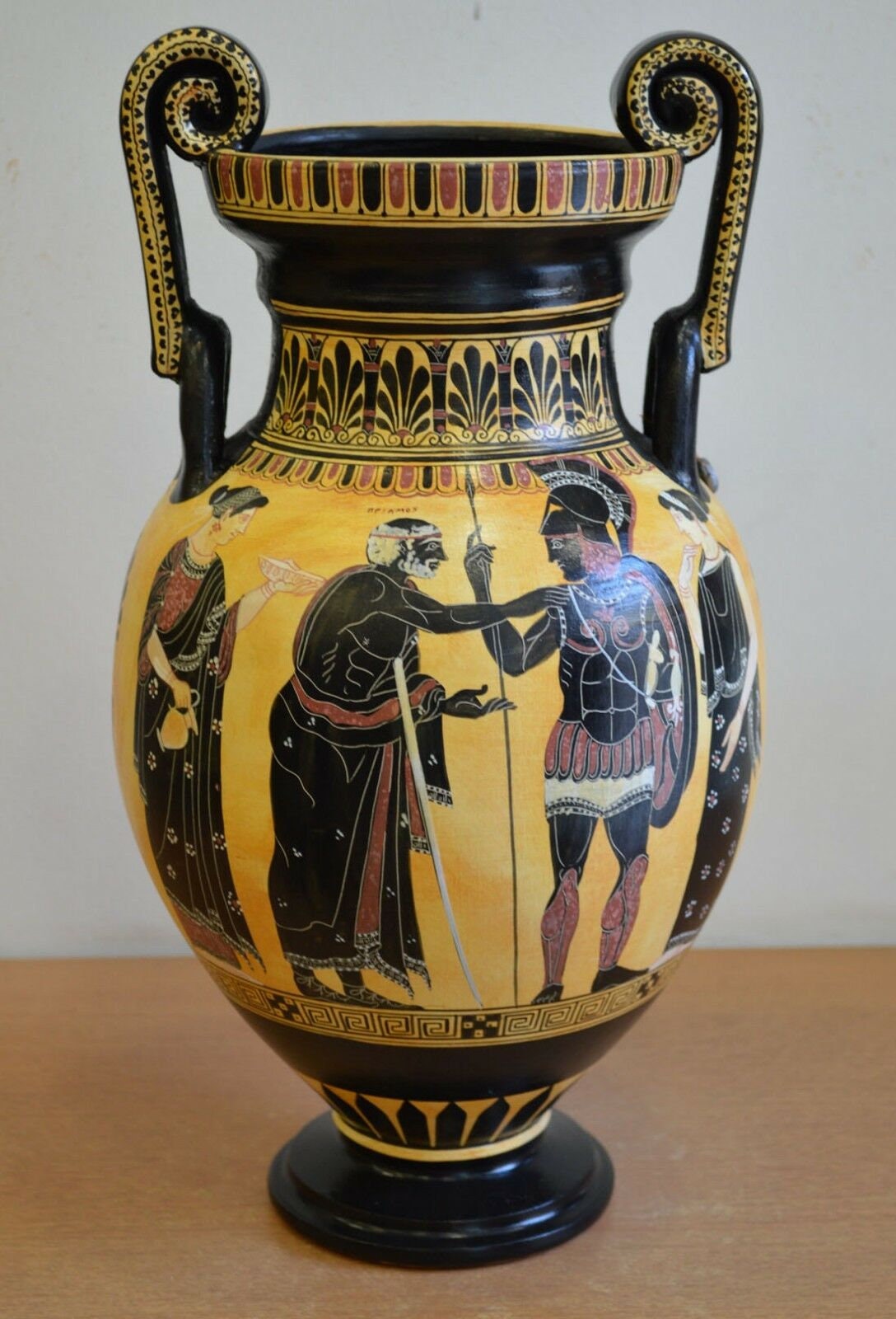 Trojan War - Homer's Iliad - Achilles Hector Menelaos Paris - Amphora Vase - 550 BC - National Athens Museum -Reproduction