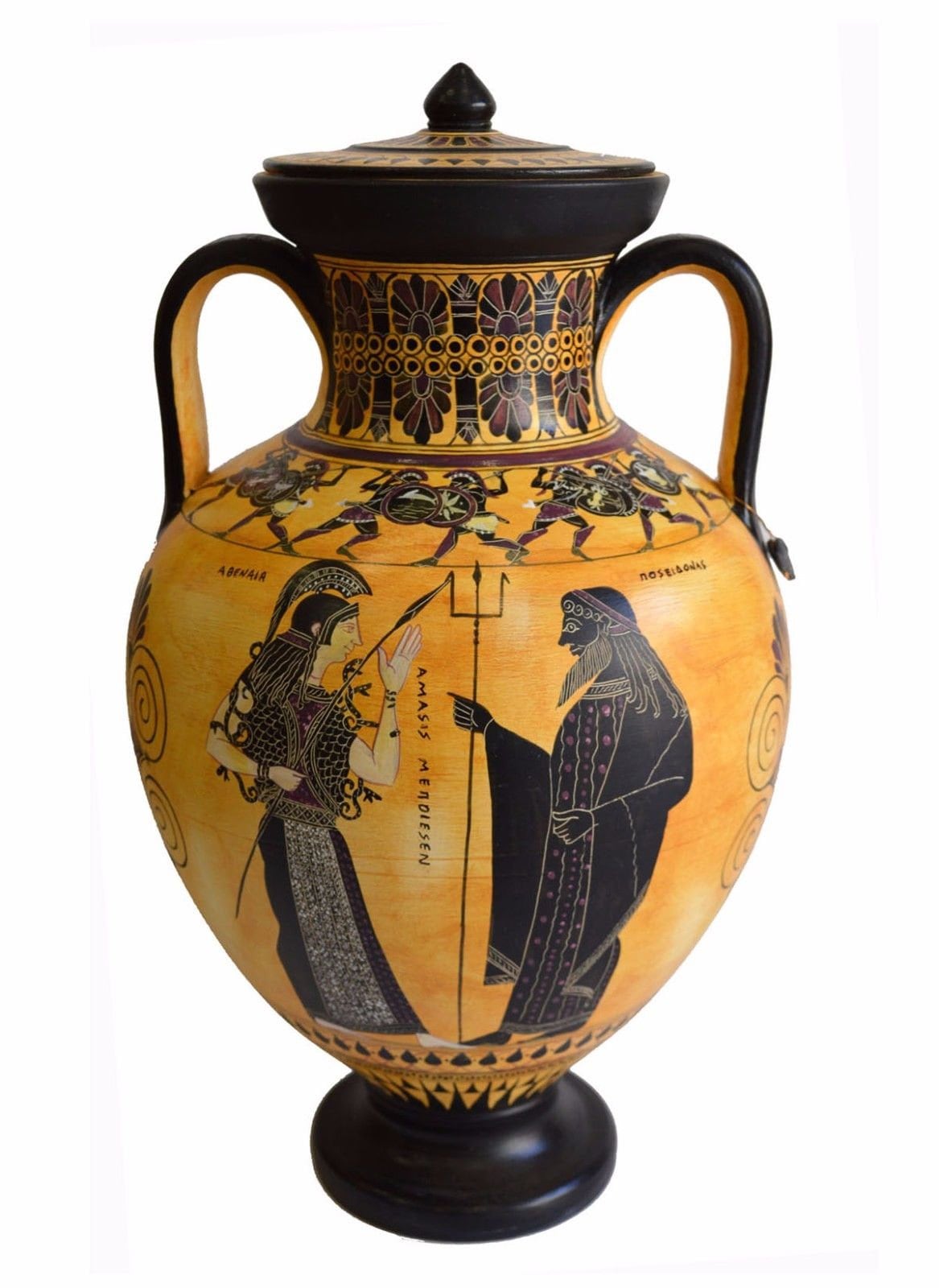 Dionysos with Maenads by Amasis painter - Ancient Greek Amphora Vase Replica - Cabinet des Médailles - Dionysus