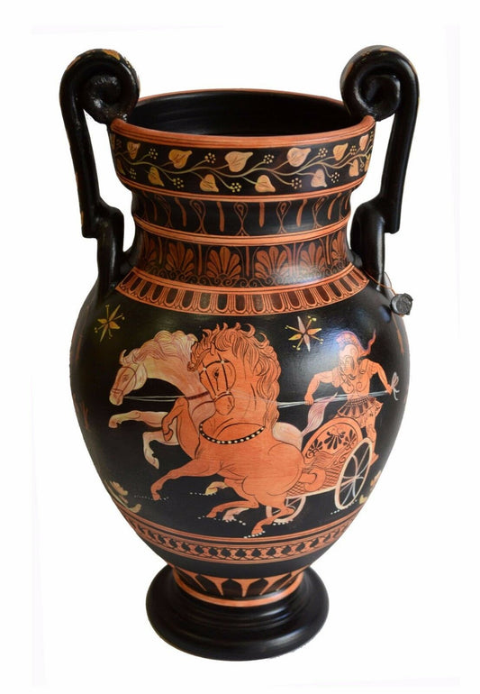 Achilles Hector Menelaus Paris -Trojan War Theme - Red Figure Volute Krater Vase