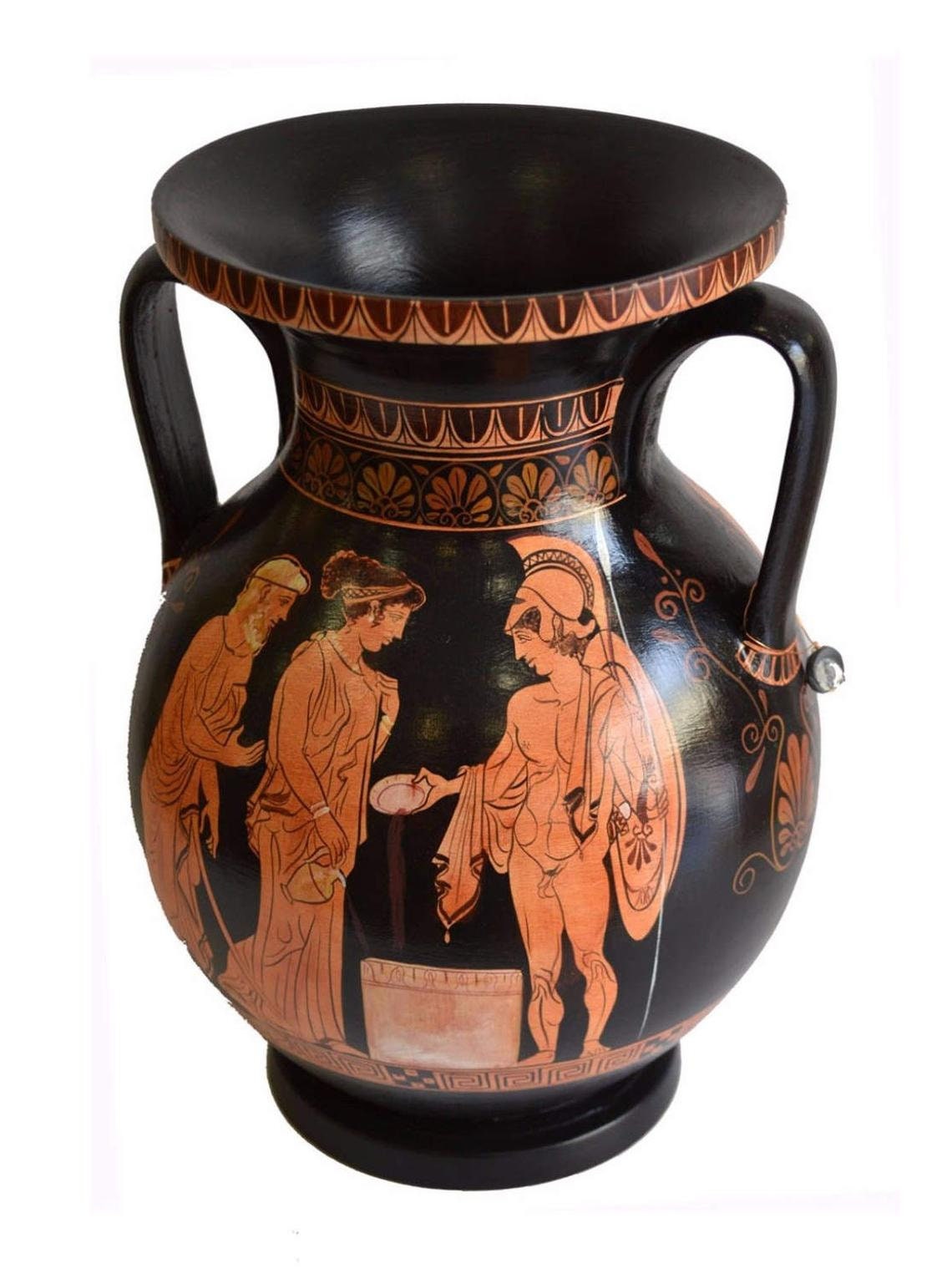 Gigantomachy - Giants against Olympian Gods - Pronomos Painter - Red Figure Pelike Vase - 400 BC - National Athens Museum - Reproduction