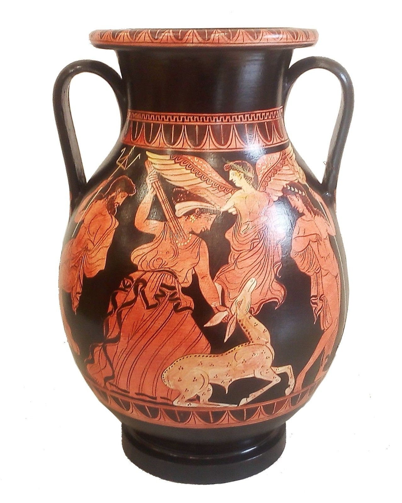 Artemis Hunting - Red Figure Pelike Vase - Apollo Poseidon Nike - Trojan War