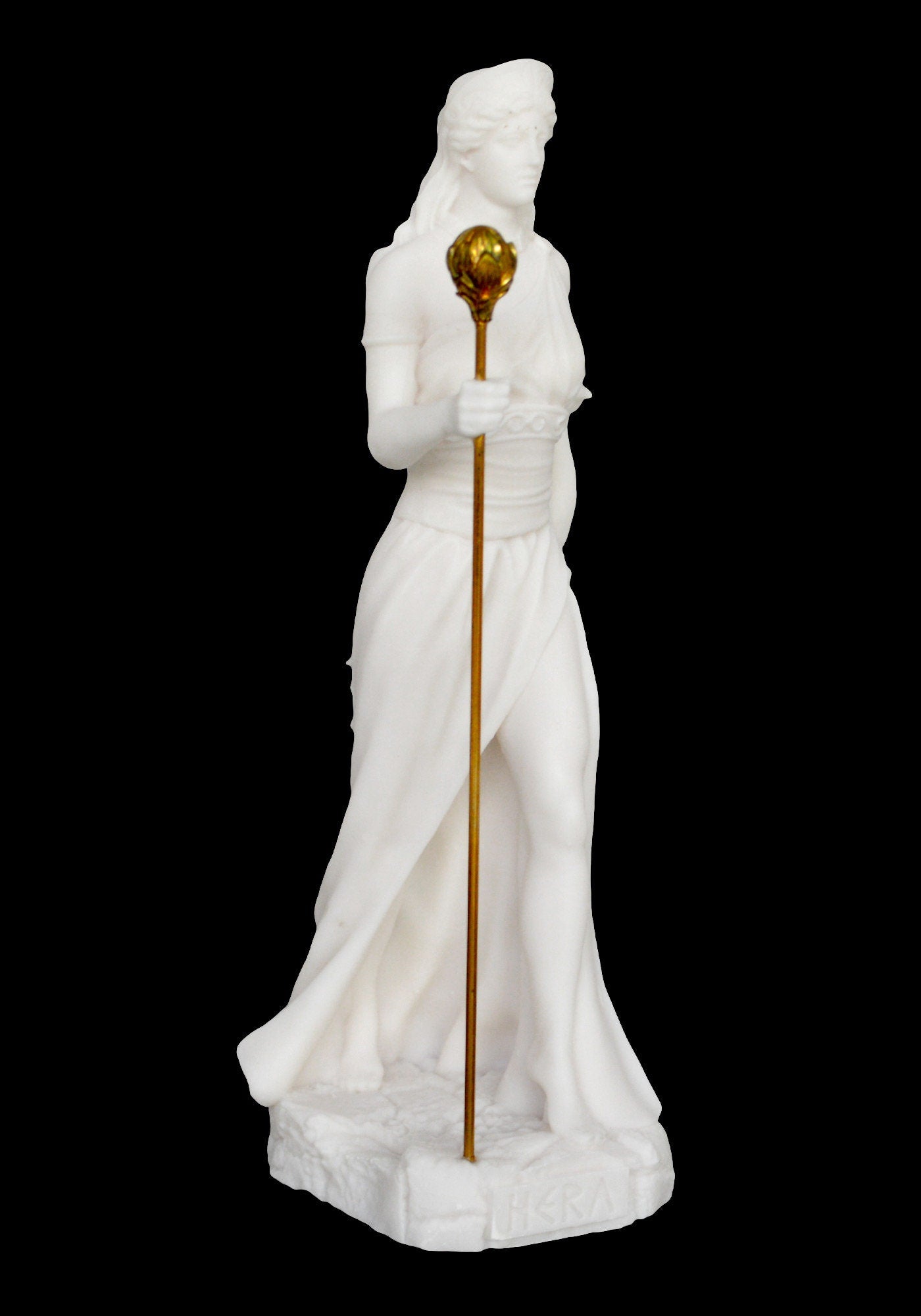 Hera Juno - Greek Roman Goddess of Marriage, Women, Childbirth and Family and the stars of heaven - Zeus Wife  - Alabaster Statue